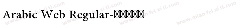 Arabic Web Regular字体转换